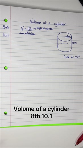 #volume #cylinder scroll down to my Geometry chapter 11 videos to see more problems