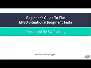 Beginner’s Guide To The EPSO Situational Judgement Test
