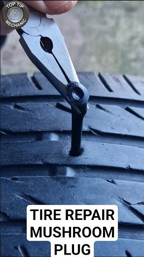 Using a Mushroom Plug Tire Repair - With Internal Views #tirerepair #mushroomplug #tireplug