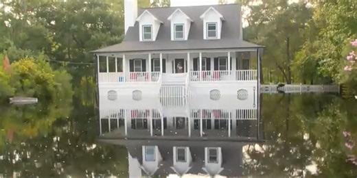 Flood waters restrict access to home in Conway neighborhood