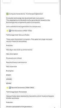 Computer Generations Explained | 1st to 5th Generation | Computer Basics #shorts