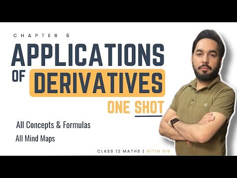 Applications of Derivatives Chapter 6 All Concepts & Formulas Class 12 Maths NCERT | ONE SHOT