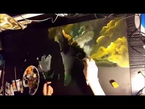 Painting smoke with acrylic - Fast Motion