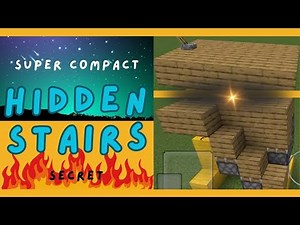 Special! Super Compact Hidden Staircase Entrance - Secret in the Ground TUTORIAL (Minecraft Bedrock)