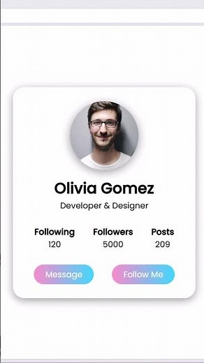 How to Make Profile Card in HTML & CSS