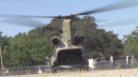 Soldiers airlift hay to Hurricane Harvey starving cows
