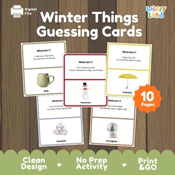 Winter Vocabulary Riddles | Object Function & Inference Speech Therapy Game