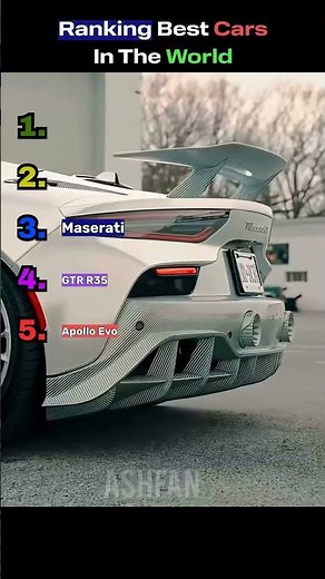 Ranking Best Cars In The World