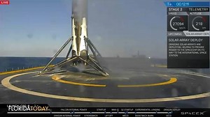 SpaceX launches Dragon, lands Falcon 9 booster on barge