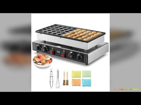 SucceBuy 50Pcs Mini Dutch Pancake Maker Dorayaki Baker Machine Commercial Nonstick Waffle Maker
