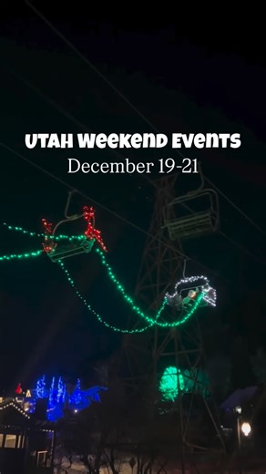 Things To Do In Utah on Instagram: "Lots of fun 👇 Santa Comes Down Town Lift (Park City) – Dec 20 at 5 pm at Town Lift Plaza; complimentary cookies, holiday tunes, and pictures with Santa Utah Mammoth vs New Jersey Devils (Salt Lake) – Dec 19 at 7 pm at the Delta Center (or Dec 21 at 5 pm); Tickets start at $72 Silver Sky Nights (Park City) – Dec 19 starting at 2 pm at Canyons Resort; Ice carving and Santa at 4 pm, live music and fireworks at 5:45 pm @christmas.in.color (South Jordan & American