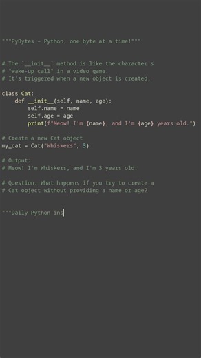 dunder method init #python #showcase