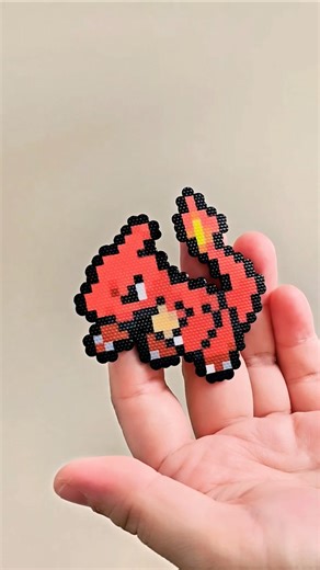 Making #0005 Charmeleon: Feeling the heat! 🔥 Perler Bead Process