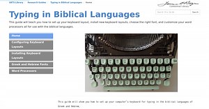 Research Guides: Typing in Biblical Languages: Installing Keyboard Layouts