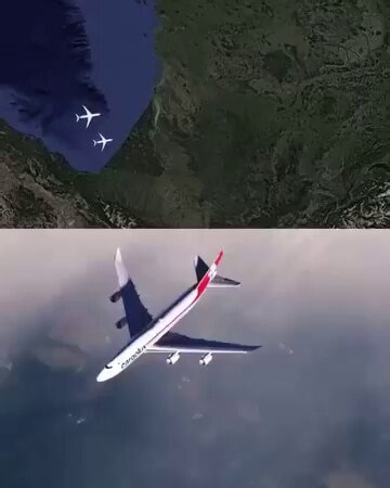 When planes fly in close proximity (within visual range, typically on similar airways or crossing paths), pilots sometimes chat with each other on a common radio frequency, such as 121.5 MHz (the international emergency frequency) or 123.45 MHz, which is often informally referred to as the "air-to-air" or "chat" frequency especially over the ocean or remote areas.