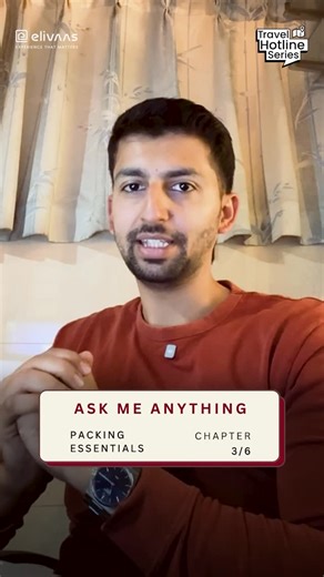 ELIVAAS on Instagram: "Ask Me Anything — Creator Edition Because winter trips hit different when you pack right. This chapter features @lifeofshariq aka Shariq Ali breaking down smart packing for December getaways, from mountains to coastlines, cosy must-haves to the weird-but-useful items you didn’t know you needed. Got questions about staying warm, packing light or not forgetting that one thing again? Drop them below, your winter packing stress ends here. Your packing essentials are now sorted
