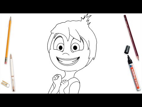 How To Draw Joy Easy Step By Step | Inside Out Art lesson