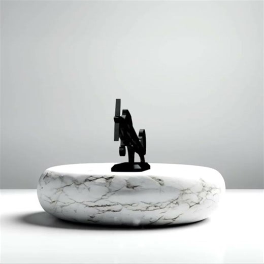 America 3D Printed Black Mini Airplane Model 20cm Vintage Plane