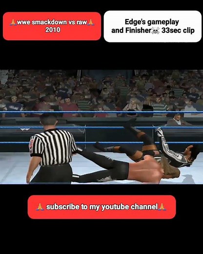 wwe smackdown vs raw 2010 short gameplay | Edge finisher