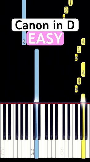 Canon in D 💣 (EASY Piano Tutorial) | Pachelbel | #shorts #piano #tutorial