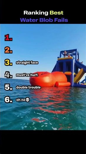 Ranking Water Blob Fails 😂💦🔥 | crazy wipeouts 😳 #fails #viralshorts