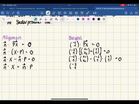 AG3.4: 3.1: Normalvektordarstellung: Wie kommt man zur Normalvektordarstellung?