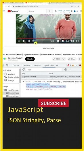 JavaScript Tutorial For Beginners, (JSON Parse, Stringify) JavaScript in Telugu, Java Script #shorts