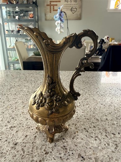 Vintage Italian Brass Pitcher Vase
