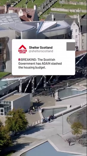 In the face of a housing emergency, with record numbers of kids in Scotland trapped in temporary accommodation, @scotgov has once again slashed the housing budget. #housingemergency #scotland #homelessness #homeless | Shelter Scotland