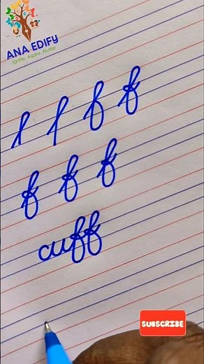 How to write cursive small letter 'f'? Like and subscribe for more.#anaedify #cursive #italic #print