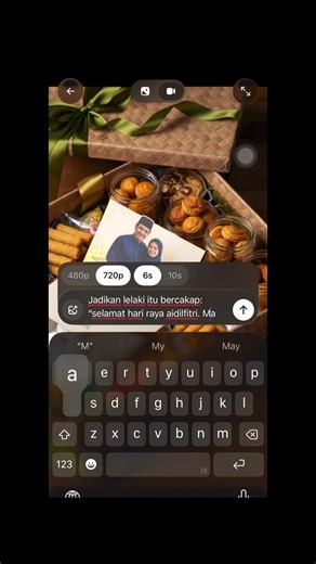 Replying to @JUN 9 Tutorial buat kad ucapan digital Ai Tema : Kotak Kuih Raya😃 selamat mencuba ! 🌸 #kad #raya #digital #raya2026 #ai