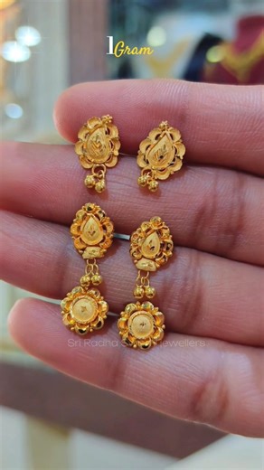 1 gram earrings #shorts #viral #gold #jewellery