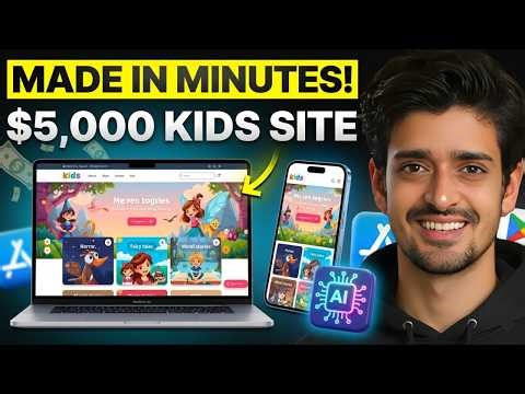 I Built a $5,000 Kids Story Website on Mobile for FREE | 1 AI Prompt!