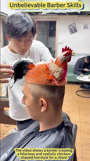 This Haircut Looks Like a Chicken?! Unbelievable Barber Skills!