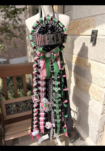 Made this for a competition and now it’s available! Know a wicked fan share this with them! #homecomingmum #smallbusiness #wicked #mumsthewordtexascrafts