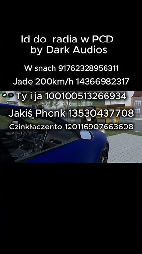 Id do radia w PCD Roblox #pcd #roblox #automobile #car #bmw #robloxedit #gaming #edit #bmwm5 #id