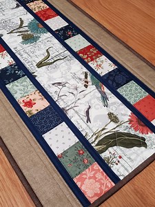 Quilted Vintage Style Botanical Patchwork Table Runner 42" X 15" - Etsy