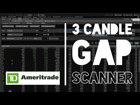 How To Step A Scanner On TD Ameritrade | 3 Candle Gap Scanner By Connor P.