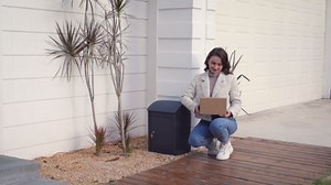 Package Delivery Box and Mailbox, 10.3L x 14.2W x19.9H Galvanized Wall Mounted Waterproofed Lockable Parcel Drop Box and Mailbox for Porch, Outside