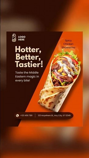 Canva Tutorial | Food Poster in Canva 🔥 #canva #foodposter #canvatutorial