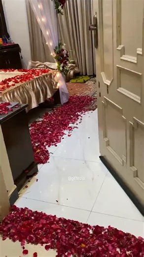 Giftezia on Instagram: "✨💍 Turn Your Wedding Night into a Fairytale Moment 💕 Make your special night unforgettable with our luxury wedding night room décor — romantic lights, flowers, petals & elegant setup done with love 💖 🌹 Perfect surprise for newlyweds ⚡ Same-day delivery available ⏰ Fastest delivery in just 3 hours 📍 Available in Islamabad, Rawalpindi, Lahore, Faisalabad & Sialkot 💌 Book your dreamy setup today with Giftezia 📩 For orders: DM us or WhatsApp 03248773953 #WeddingNightDe