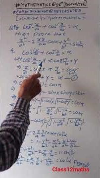 inverse trigonometric function #class 12 maths #boardexam