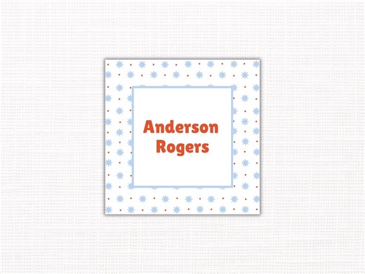 Personalized Stars Name Tag, School Backpack Tag (digital Download Canva Template 3x3 Inch ) - Etsy