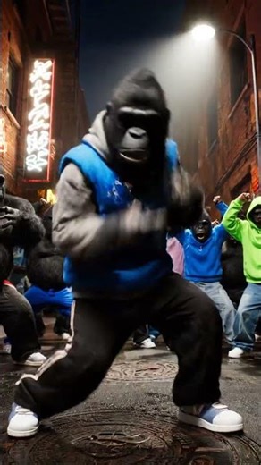고릴라들의 거리 댄스 배틀 — Gorilla Street Dance Battle