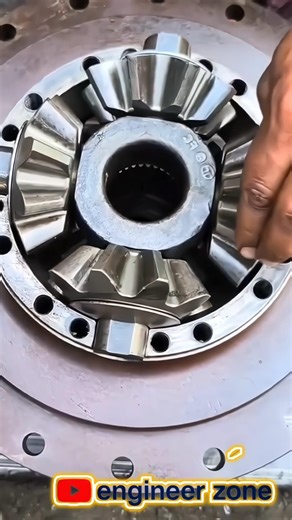 Spider Gear Ring Installation 🔧 Differential Gear Assembly Secrets | Heavy Mechanic Work #Shorts