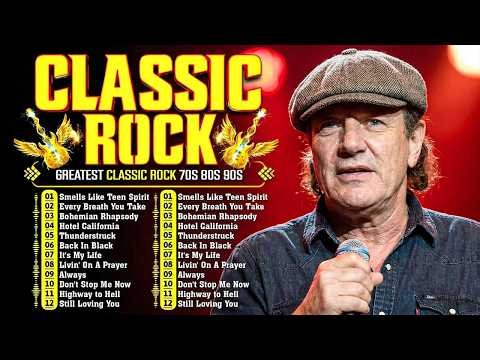 Queen, ACDC, Nirvana, U2, Aerosmith, Metallica, Bon Jovi🔥Top 100 Best Classic Rock Songs Of All Time