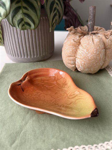 Vintage Carlton Ware Pottery Dish - Handpainted Small Pear Shaped Trinket Dish - Etsy