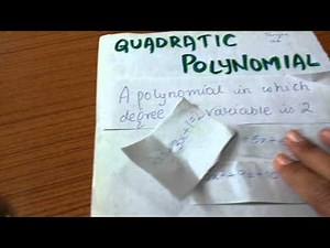 What is a quadratic polynomial?