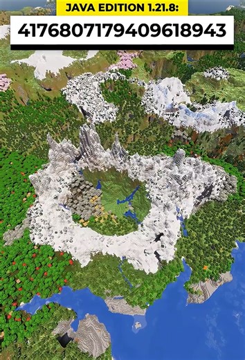 Minecraft pale garden village in a mountain circle | Java Edition seed