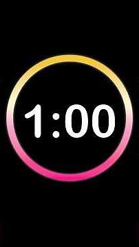 🕒 1 Minute Countdown Timer | Clock Ticking Sound & Alarm #studywithme #focustimer #deepfocus